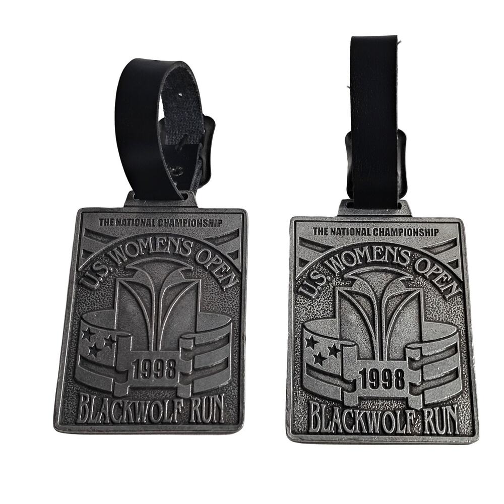 U.S. Women's Open 1998 Blackwolf Run Pewter Metal Luggage Tag Commemorative Set